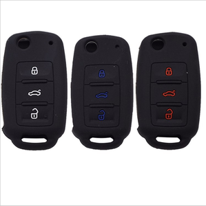 เคสหุ้มกุญแจรถทำจากซิลิโคน3ปุ่ม,สำหรับ VW Golf 4 5 6 7 Bora Jetta POLO MK4 MK6 Bora <span class=keywords><strong>Passat</strong></span> <span class=keywords><strong>B5</strong></span> B6ด้วง - Product Image 4