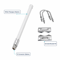 Antenne WiFi omnidirectionnelle extérieure en fibre de verre 2,4/5,8 GHz IP67 avec connecteur N 50 Ohm Gain 5/8dBi