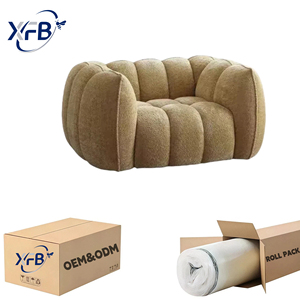 Ensemble de canapé sectionnel modulaire en forme de L avec remplissage en éponge haute densité | Canapé en tissu compressé sous vide pour salon moderne - Product Image 1