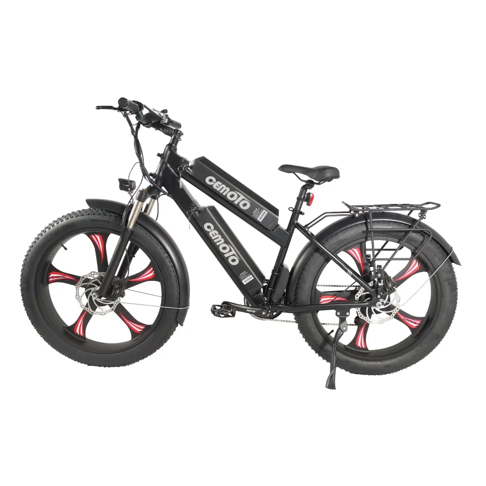 Süper güç e-bike elektrikli bisiklet 48V çift pil çift motorlu 500W * 2 7 hız Gears 26 inç iri tekerli elektrikli bisiklet