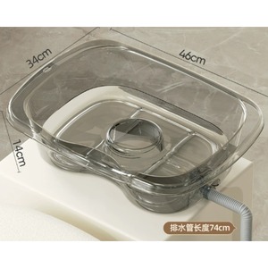 Professional Hair Washing Portable White Shampoo Sink Bowl with Spa Head Water Circulation Therapy and 60L Water Storage - Product Image 1