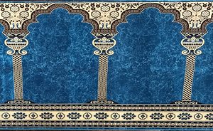 Tappeto da <span class=keywords><strong>preghiera</strong></span> in Nylon blu fatto a mano <span class=keywords><strong>arte</strong></span> da parete islamica per viaggi in auto a casa o moschea tappeto da <span class=keywords><strong>preghiera</strong></span> in seta lavabile - Product Image 4