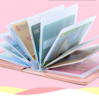 Kustom minebook Pu kulit pemegang kartu kredit dompet ramping kartu Visa Id Dompet
