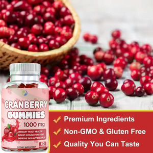 Ausreson Vegan Cranberry Extract Gummies Gummy Boost Suplemento DE SALUD inmune Mujeres Probiótico Cranberry Gummies - Product Image 2