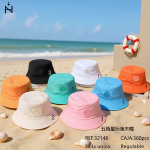 Cappello da Pescatore a Cinque Punte Unisex Regolabile, Disponibile in Ciano, Arancione, Rosa, Blu, Bianco, Nero, Beige - Product Image 2