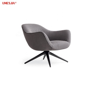 Moderno diseñador Italia sillón loco Silla de salón muebles de sala de aleación de aluminio de pies puede rotar Silla de ocio - Product Image 2