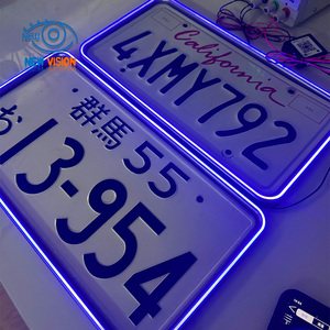 Marco de Matrícula Europeo con LED RGB Bluetooth y APP, Iluminación Dinámica Multicolor, Soporte para Placa de Matrícula de Coche Estándar de la UE - Product Image 2