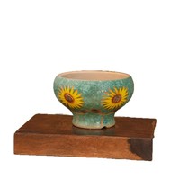Pot de fleurs en céramique en forme de hot pot, décoration créative pour la maison, taille moyenne, fait main, design simple, dégradé tournesol