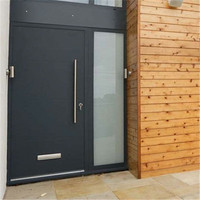 Tuya — portes en bois de teck massif, avec design de panneau latéral en verre trempé