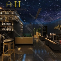 Vitrine de boîte de nuit de style néon ensemble de meubles de bar personnalisés décoration de vitrine d'affichage de boîte de nuit pour boîte de nuit