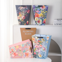Nouveauté 2026 : Sac d'emballage trapézoïdal personnalisé (couleur, taille, logo) pour fleurs, boîtes à fleurs pour fleuristes, sac fourre-tout pour emballage de fleurs