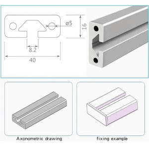 Profilo in Alluminio con Scanalatura a T 1640 Standard Europeo 6063-T5 Anodizzato Estruso per Applicazioni CNC/Telaio Attrezzature e Guide - Product Image 6