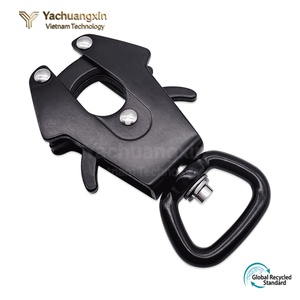 Hebillas de cinturón con clip de rana de liberación automática negras para mascotas, herrajes, hebillas de collar, ganchos tipo enlace de conexión - Product Image 3