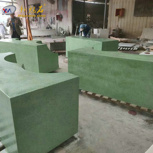Nuevos Materiales de Construcción de Piedra, Silla de Terrazo Verde, Muebles de Exterior GRC, Taburete Artístico para Parques y Plazas - Product Image 3