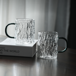 Fancy Hammer Pattern Office usa la tazza da caffè in vetro borosilicato per tè alla caffeina - Product Image 6