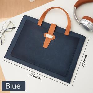 Porte-documents portable A4 en cuir PU avec poignée, grande capacité, pour le bureau et les voyages, dossier de classement professionnel pour les réunions - Product Image 6