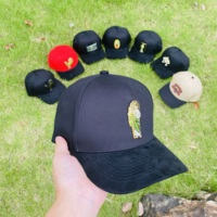 Gorra de Béisbol de 5 Paneles con Visera Curva de Gamuza y Logo de Metal Lista para Enviar Nuevo Sombrero Snapback Mexicano de San Judas Tadeo en Negro o Rojo