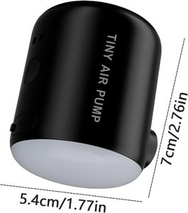 Pompe à air portable avec lumière, pompe à air rechargeable pour matelas gonflables, gonfleur pour flotteurs de piscine, bateaux, tapis de couchage, jouets gonflables - Product Image 3