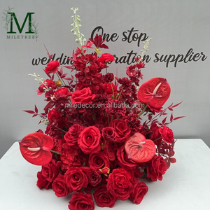 Hotale đỏ hoa sắp xếp đám cưới lối đi trang trí màu Đỏ Calla Lily anthurium hoa hàng - Product Image 3