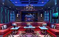 Ensembles de mobilier de bar DJ personnalisables pour boîtes de nuit commerciales, restaurants, extérieur, en cuir PU moderne et écologique, canapé et comptoir