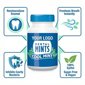 Pasta Dental Herbal Blanqueadora Natural de Marca Privada en Tabletas, Ecológica, Cero Desperdicio, <span class=keywords><strong>Vegana</strong></span> de Alta Gama, Cuidado Bucal para el Hogar y Viajes - Product Image 4