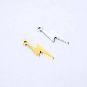 Thunder Flash colgantes de acero inoxidable Lightning Charms DIY personalizar pulseras pendientes suministros de joyería Accesorios - Product Image 2