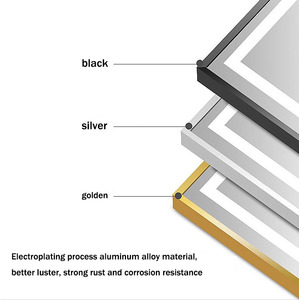 Hiện Đại LED Chiếu Sáng Đầy Đủ Cơ Thể Mặc Quần Áo Tường Gương Thay Đổi Độ Sáng Kính Sàn Thẳng Đứng Khách Sạn Thông Minh Đầy Đủ Chiều Dài Gương Với LED Ánh Sáng - Product Image 6