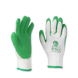 Ладонно-зеленые латексные хлопковые перчатки с гладкой отделкой и покрытием ладонью для Саудовской Аравии