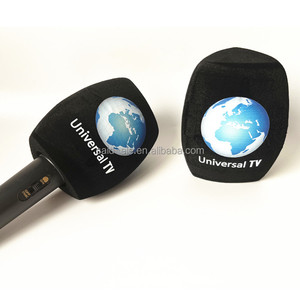 Pare-brise en mousse de micro de chaîne de télévision universelle de Somalie avec gilet de journaliste de presse imprimé avec logo de chaîne imprimé en <span class=keywords><strong>soie</strong></span> - Product Image 6