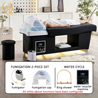 Lit de lavage capillaire Chuque moderne thaïlandais pour salon de coiffure - Mobilier de salon en cuir durable avec design imperméable