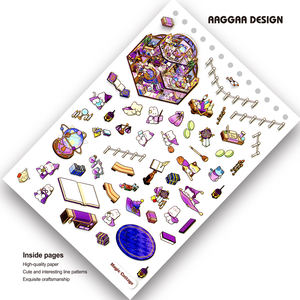 Livre d'autocollants de scènes miniatures |   Autocollants 3D pour <span class=keywords><strong>maison</strong></span> de poupée pour journalisation artistique |   Atelier magique, <span class=keywords><strong>maison</strong></span> de <span class=keywords><strong>thé</strong></span>, <span class=keywords><strong>monde</strong></span> des neiges |   Autocollants pour loisirs créatifs - Product Image 5