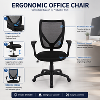 Fauteuils de Direction Pivotants Confortables en Maille Ergonomique avec Support Lombaire pour Bureau (Vente en Gros)