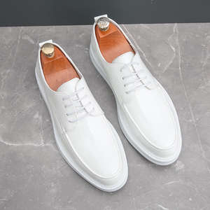 Zapatos de vestir y Oxford de cuero brillante patentado blanco, estilo nuevo 2026, talla grande, formales de negocios, casuales para hombre, venta al por mayor de fábrica - Product Image 6