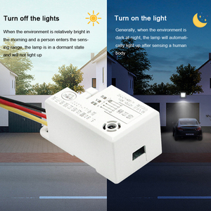 <span class=keywords><strong>Détecteur</strong></span> <span class=keywords><strong>de</strong></span> <span class=keywords><strong>mouvement</strong></span> radar micro-ondes intelligent 5.8G AC220V 100W à économie d'énergie avec lampe intégrée pour armoire et salon - Product Image 4