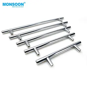 monsoon kitchen cupboard drawer custom long inside door pull T bar handle stainless steel cabinet furniture push pull handle