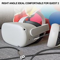 VR Link Cable USB C Cable USB tipo C de ángulo recto de 90 grados para Oculus Quest 2 Cable de carga y datos de alta velocidad para auriculares VR