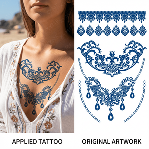 Tatuajes Temporales Realistas <span class=keywords><strong>para</strong></span> <span class=keywords><strong>Mujer</strong></span>, Resistentes al Agua Durante 2 Semanas, Tatuajes Semipermanentes con Tinta a Base de Plantas - Product Image 5