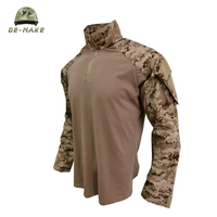 Vente en gros d'usine De-Make Uniforme tactique de terrain style frog suit couleur kaki, chemise de camouflage à manches longues Rip-Stop unisexe