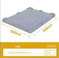 LYPALLETS Conteneur de palettes en plastique robuste, réutilisable, empilable, en PEHD recyclable pour le transport industriel