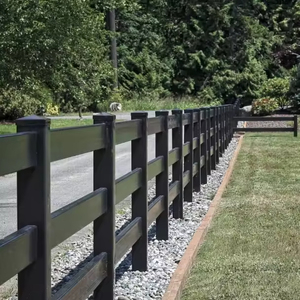 Bán Buôn 3 Đường Ray PVC Ngựa Hàng Rào Trang Trại Hàng Rào Với Cổng Cho Cuộc Đua Tất nhiên - Product Image 2