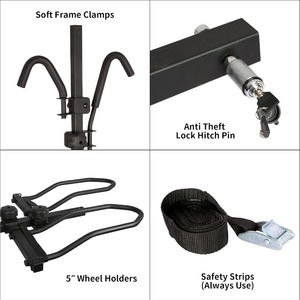 Porte-vélos d'<span class=keywords><strong>attelage</strong></span> Wobble Free Smart Tilting Pliant Vélo Voiture Racks <span class=keywords><strong>pour</strong></span> Standard Fat Tire et Vélo Électrique 2 Vélo 160 lbs Capac - Product Image 6