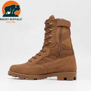 Bottes mi-mollet Rocky Buffalo Brown Color Coyote Sand avec fermeture éclair latérale, ajustement facile, semelle extérieure en caoutchouc antidérapante, bottes tactiques - Product Image 1