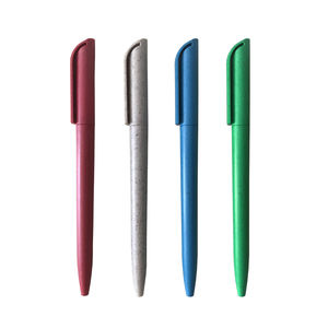Custom logo Silkscreen 100% Eco Friendly Material Biodegradable Ecological Recycled Corn Rice Wheat Straw Twist Ballpoint <b>Pen</b> - Product Image 1