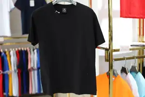 High Quality 220 Grams Wholesale Custom Logo Blank 100% Organic Cotton Plain Tshirt Mens Tshirts Men's T-shirts