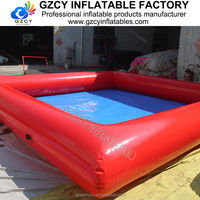 Piscine gonflable rouge personnalisable, réservoir d'eau gonflable de qualité commerciale à vendre