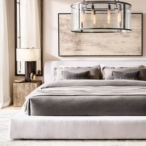 Мягкая кровать на платформе RH CLOUD, мягкая, регулируемая, регулируемая, для изголовья, из ткани, роскошная, для спальни с кроватью размера «King-Size» - Product Image 6