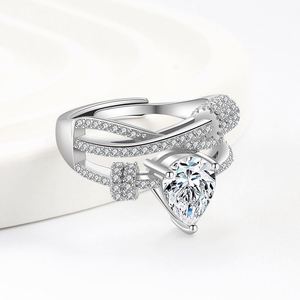 Women's Jewelry <b>Ring</b> Silver Plated Diamond Band <b>Ring</b> Layers Zircon <b>Ring</b> <b>Adjustable</b> Diamond <b>Ring</b> Jewelry - Product Image 4