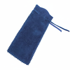 Sacchetto Rettangolare Piccolo in Velluto Scamosciato con Coulisse per Gioielli, Collane, Penne, Orologi, Occhiali - Riciclabile, Personalizzabile con Stampa - Product Image 2