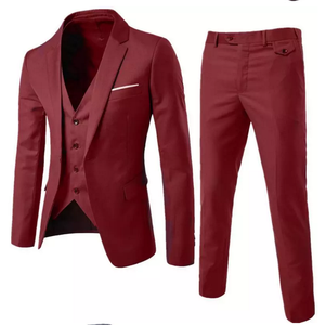 Tuta da sposa Slim da uomo con bottone a <span class=keywords><strong>9</strong></span> colori 3 pezzi da lavoro formale Set Blazer Blazer Fly Plus Size traspirante - Product Image 5