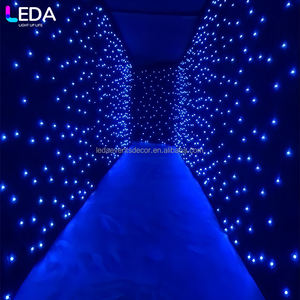 LEDA 공장 사용자 정의 크기 LED 라이트 스타 커튼 배경 바 나이트 클럽 웨딩 파티 장식 - Product Image 5